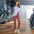 thumbnail image 4 of Women Sports Shirt O Neck Long Sleeve Mesh Splicing Breathable, 4 of 8