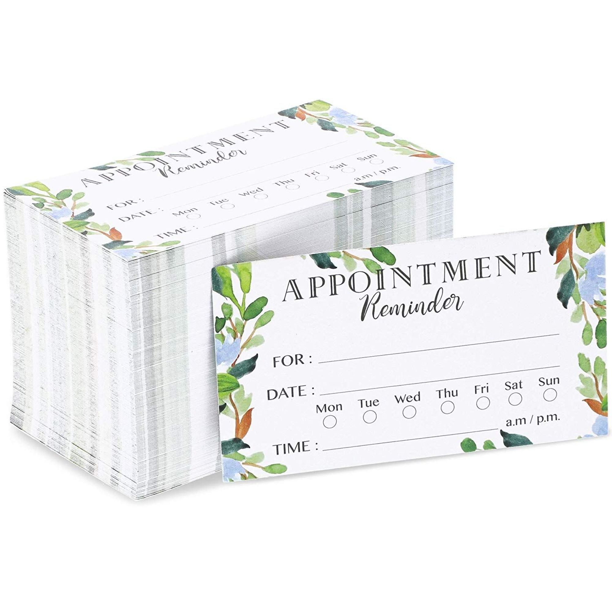 200 Count Appointment Reminder Cards for Business Grooming Salon Dental