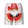 thumbnail image 4 of Lsque Mens Swim Trunks Watermelon Gnome Pattern - Bathing Suit Compression Liner - Beach Swim Shorts Swimwear - (S-3XL) - Stretch Quick Dry -X-Large, 4 of 9