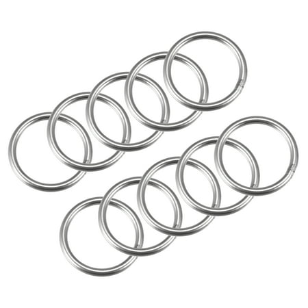 

30mm(1.18 ) Outer Dia. 3mm Thickness Welded O Ring 304 Stainless Steel 10 Pack