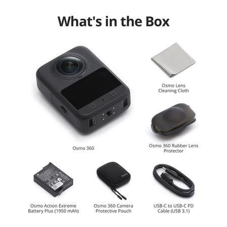 アクションカメラ ウェアラブルカメラ DJI Osmo 360 Standard Combo スタンダードコンボ 360度カメラ 小型 防水 8K 手ブレ補正 vlog 保証2年 Care Refresh付