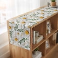 thumbnail image 6 of Table Runners 90 Inches Long Dress Scarves, Spring Daisy Farmhouse Coffee/Dining/Kitchen Table Runner for Living Room, Farmhouse Country Flower Leaf Plant Wood Grain 13x90 Inch, 6 of 9