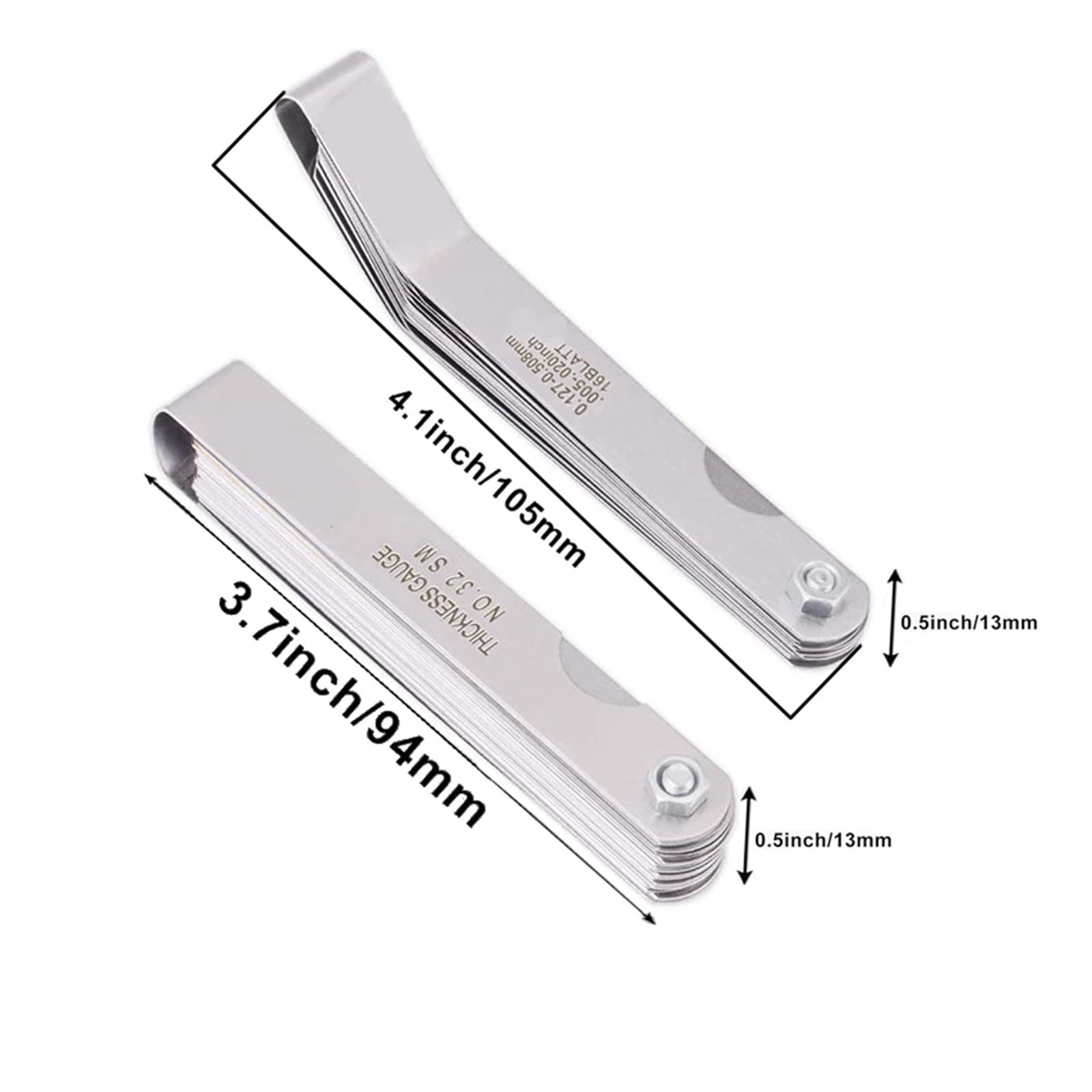 14/16/25/26/32Blades Metric Thickness Gage Set Tappet Valve Feeler Gauge/metric With Brass Measuring Range 0.04mm - 0.88mm ,Easy Identification