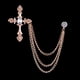 thumbnail image 1 of Broche de traje para hombre con borlas de diamantes y alas de corona de moda, accesorio sencillo que combina con todo, para abrigo y traje, 1 of 5