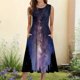 thumbnail image 1 of WILLBEST Vestido Corto Mujer Vestido Informal Con Bolsillo Sin Mangas Y Estampado De Cielo Estrellado Para Mujer, 1 of 3