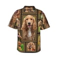thumbnail image 4 of Cocker Spaniel Dog Men'S 3d Print Casual Button Down Shirts, Novelty Hawaiian Short Sleeves 2xl, 4 of 7