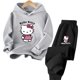 thumbnail image 3 of Conjunto de sudadera con capucha Kawaii Hello Kitty para niños, chándal informal divertido, sudadera con capucha Kuromi para niños, pantalones largos, conjuntos de 2 piezas, suéter para niños, ropa, 3 of 5