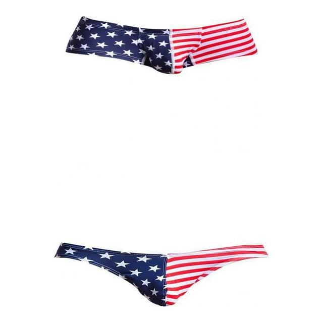 2 / Set Estrellas y rayas hombres Ropa interior Calzoncillos Troncos Bikini