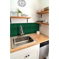 thumbnail image 4 of 10-Sheet Peel and Stick Backsplash Tile, Self Adhesive Feather Backsplash Wall Tiles for Kitchen Bathroom (Thicker Design, Dark Green), 4 of 6