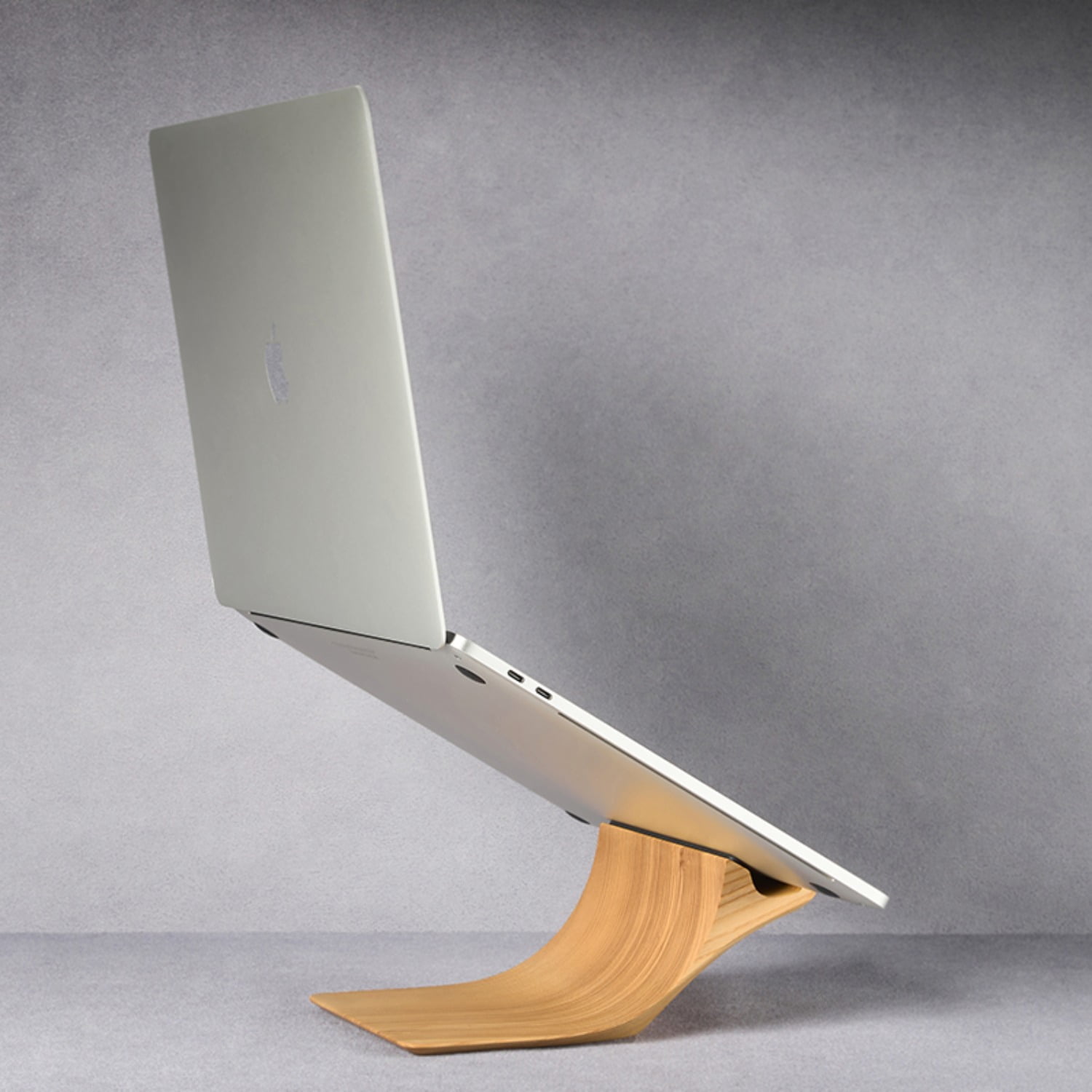 Minimalist Wood Laptop Stand, M5Pro Ergonomic Notebook Riser for Desk, Height Adjustable Computer Holder