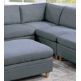 thumbnail image 4 of CoSoTower Contemporary Living Room Furniture 6pc Modular Sectional Set Steel Dorris Fabric Couch 2X Wedges 2X Armless Chair and 2X Ottomans, 4 of 9