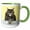 Green/White, variant on 3drose, Funny Advice Cat Looking Aloft Grumpy Meme, 15oz Mug