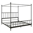 thumbnail image 5 of Pemberly Row Parisian Style Design Metal Canopy Bed in King Size Frame in Black, 5 of 6