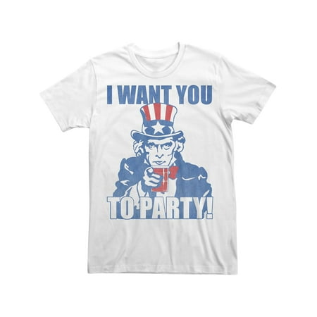Fruit of the Loom Mens Big &amp; Tall I Want You To Party Crew Neck Graphic T-Shirt