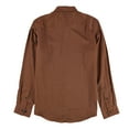 thumbnail image 2 of Alfani Mens Vesper Twill Button Up Shirt, Brown, X-Large, 2 of 2