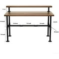 thumbnail image 2 of 28 Inche Industrial Pipe Table Legs Set, Iron-Cast Finish Piping for Wooden Computer Desk, Office, Home, Rustic Furniture for DIY Decor with 6-Inch Monitor Shelf Support, 2 of 8
