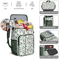 thumbnail image 3 of Boho Floral Bright Colorful Pattern Cooler Bag - 20L Soft Cooler with Multiple Pockets, Perfect for Outdoors, 3 of 3