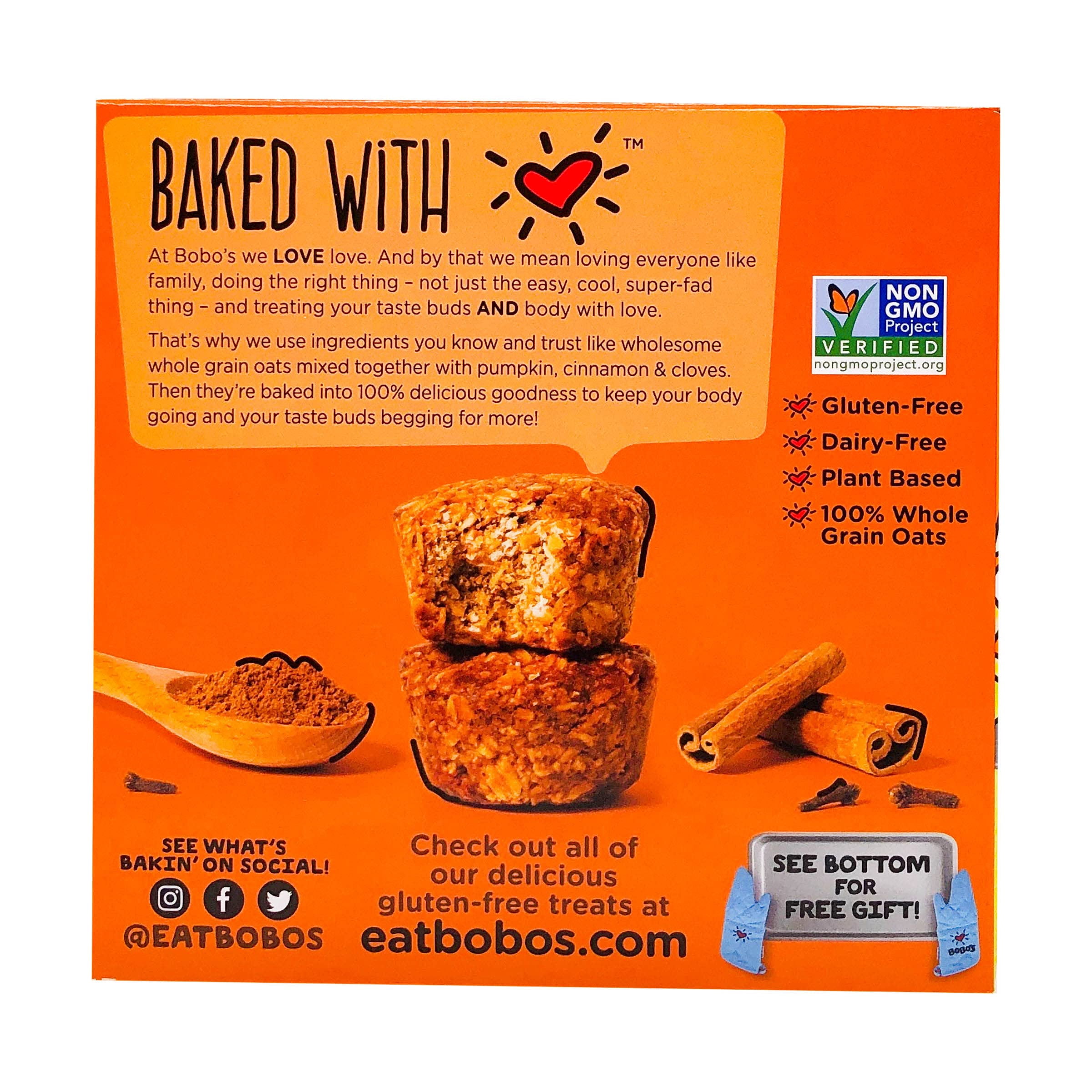 Bobos Limited Edition Pumpkin Spice 10 Oat Bites BB 6/16/23