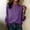 Purple, variant on FRSASU Womens Tops Long Sleeve V Neck Loose Solid Color Casual Beach Pullover Shirts Wine