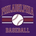 thumbnail image 6 of Wild Bobby City of Philadelphia Baseball Fantasy Fan Sports Men's T-Shirt, Purple, Large, 6 of 6