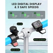 Gyroor H40 Kids Electric Scooter, 180W Motor, Up to 10 MPH, LED Display & Colorful Lights, Adjustable Height, for Boys & Girls Ages 8-12, Great Birthday Gift