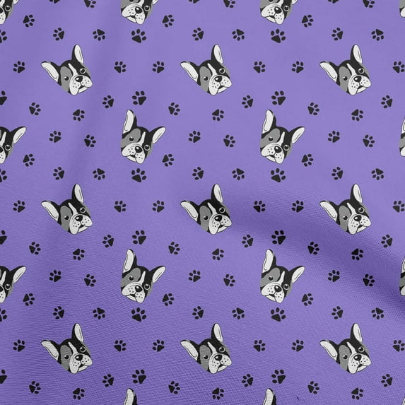 oneOone Cotton Poplin Medium Purple Fabric Bull Diy Clothing Quilting Fabric Print Fabric By Yard 42 Inch Wide