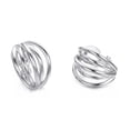 thumbnail image 5 of Yoursfs Claw Clip-on Earrings For Women White Gold Plated Simple Non Pierced Fashion Clip Stud Silver Earring Jewelry, 5 of 5