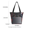 thumbnail image 3 of Balery Rose Full Moon Black Wolf Bolsa de Hombro con Diseño, Bolsa Grande y Duradera, Bolsa Versátil para Compras, 3 of 6