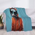 thumbnail image 4 of Throw Blanket for Couch, Cool Dog In Hoodie Super Soft Fuzzy Comfy Warm Throw Blanket, Cuteness Lightweight Cozy Plush Flannel Blanket & Throws for Sofa and Bed All Season, 4 of 5