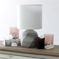 thumbnail image 1 of All the Rages LT2060-WHT Simple Designs Geometric Concrete Lamp, White, 1 of 6