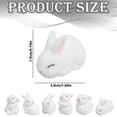 thumbnail image 3 of 1PC Mini Flocked Easter Bunny Decorations, Cute Mini Easter Bunny Figures, Miniature Rabbit for Landscape Ornaments, Party Favors Gifts Home Office Table Decor, 3 of 8