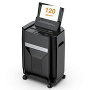 Boyuevi 120-Sheet Auto Feed Cross-Cut Paper Shredder Heavy Duty 8 Sheets Manual Shredders with 5.3 Gal Pullout Bin
