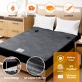 thumbnail image 6 of Blunique Electric Heated Mattress Pad Queen Size Dual Control Heating Blanket Bed Heater Warmer, 60 x 80 inch Charcoal Black, 6 of 9