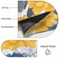 thumbnail image 6 of 2x3 Ft Entryway Area Rug, Blue Yellow Spring Floral Kitchen Rug Runner Washable Floor Mat, Summer Botanical Elegant Non Slip Indoor Door Mat Throw Carpet for Bathroom Living Room Bedroom, 6 of 8