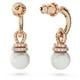 thumbnail image 4 of Pendientes Swarovski originalmente en forma de gota de perlas en tono oro rosa, 4 of 5