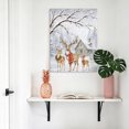 thumbnail image 4 of Canvas Wall Art, Christmas Deer Framed Canvas Prints for Bathroom Hallway, Winter Snowflakes Xmas Tree Forest Cabin Small Gallery Wrapped Wall Decor for Home Office, Gifts, 8"x10" Ship Next Day, 4 of 9