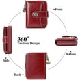 thumbnail image 3 of Porte-monnaie Femme en Cuir Véritable Petit Portefeuille Femme Compact Bifold avec Protection Rfid, 3 of 5