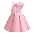 thumbnail image 3 of 3T Toddler Baby Girls Clothes Baby Girls Princess Dress Solid Color Dress 3-4T Girls Party Dress Pink, 3 of 7