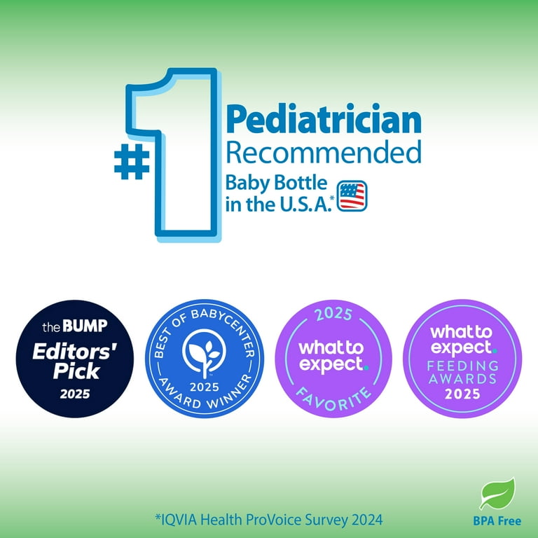 Brown's Anti-Colic Options+ Wide-Neck Glass Baby Bottle, 5oz