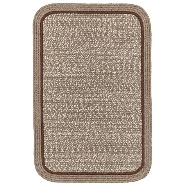 Rhody Rug CC38R120X156S 10 x 13 ft. Casual Comfort Mocha Banded Braided Rug, Rectangle