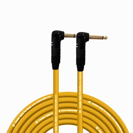 Coluber Cable Right Angle 1/4" TRS - Right Angle 1/4" TS Pro 3-Pin Connector