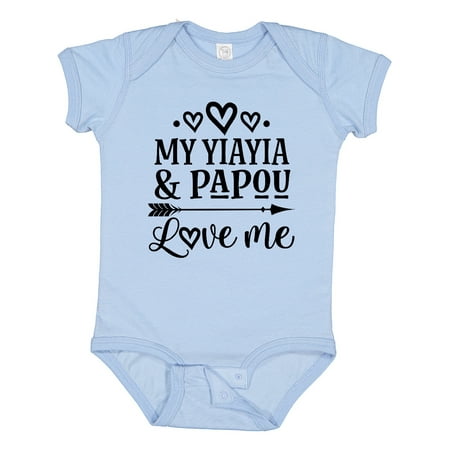 

Inktastic YiaYia and Papou Love Me Granddaughter Gift Baby Girl Bodysuit