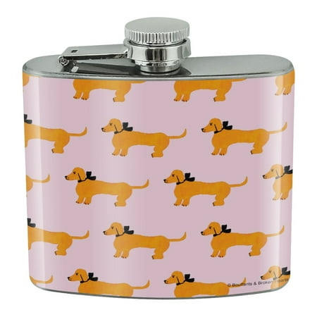 

Glam Doggies Dog Pattern Stainless Steel 5oz Hip Drink Kidney Flask
