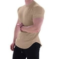 thumbnail image 3 of Athletic T Shirts for Man Quick Dry Short Sleeve Moisture Wicking Tees Lightweight Tees Running Fitness Basic Tops Khaki XXXL, 3 of 5