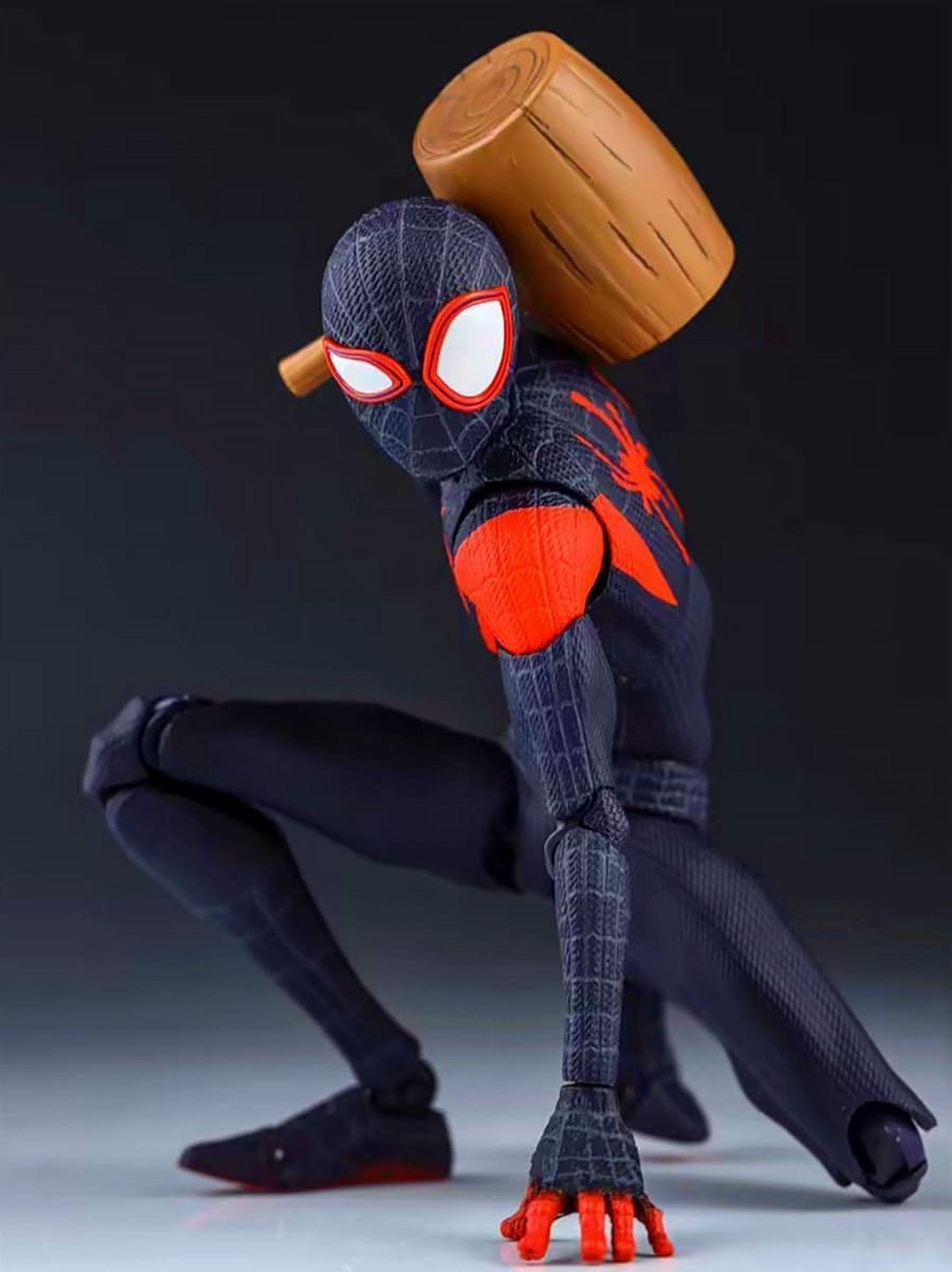 Cyinyin Spider Superhero Action Figure , Into The Spider-Verse Miles Morales Sentinel Sv-Action Figure Exclusive Super Heroes, Moveable Pvc Figure Collectible Model Figurine Statue