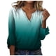 thumbnail image 1 of ICHUANYI Clearance Fashion Woman V Neck Three Quarter 3/4Sleeve T Shirt AutumnBlouse Tops Sweatshirt(Gray, XL) ICHUANYI WER2023080906391, 1 of 4