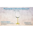 thumbnail image 2 of 10 ARC Cachet White Wine Glasses Set, 16 oz. - Wedding, Favors, Cheap, Sturdy - Yellow, 2 of 5