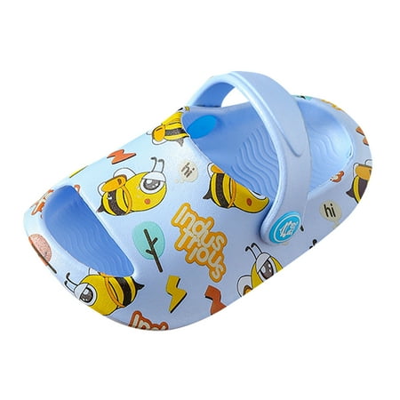 

Kids Cute Baotou Slipper Summer Cartoon Bee Slip On Water Shoes Beach Pool Shower Slippers Mules