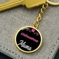 thumbnail image 6 of Dog Mom Keyring Chihuahua Mama Circle Keychain Stainless Steel Silver Tone or Gold Tone, 6 of 12