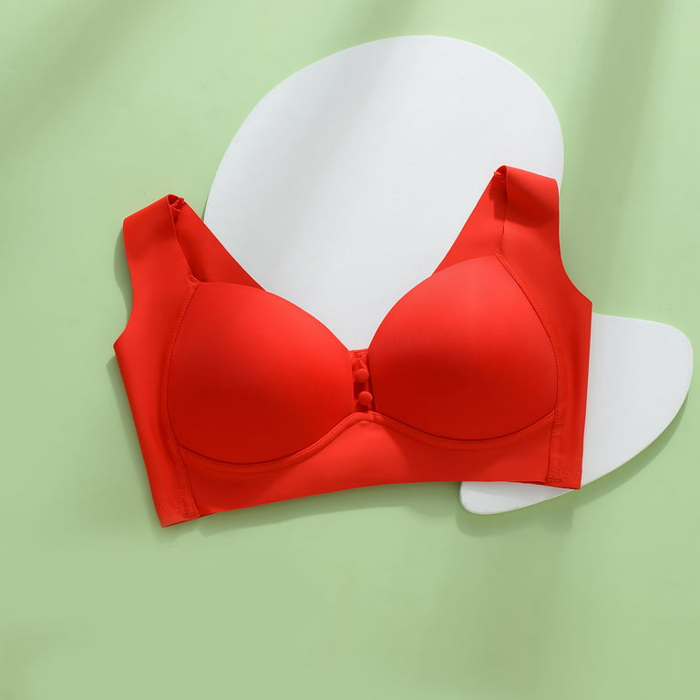 Telusu Seamless Bra For Young Women Underwear Wireless Push Up Bra For  Girls Summer Thin Bralette Lingerie 7 Colors (Color : Big Red, Size :  Medium (32C/34A/34B)) : : Fashion